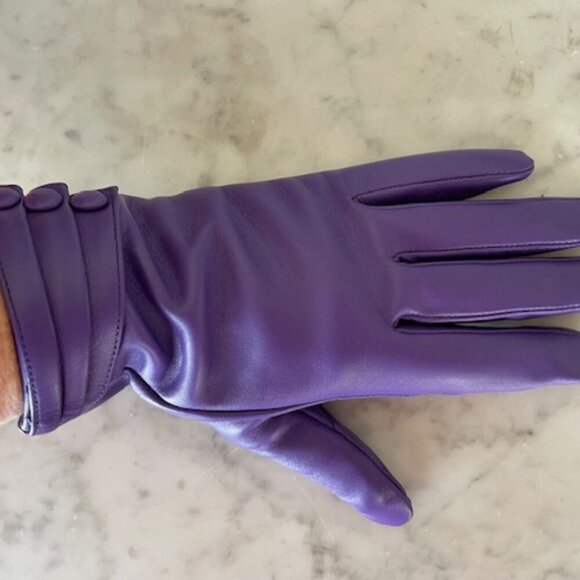 YISEVEN Touchscreen Leather Gloves Wool Lined Button Cuff 7.5 L - Picture 4 of 15